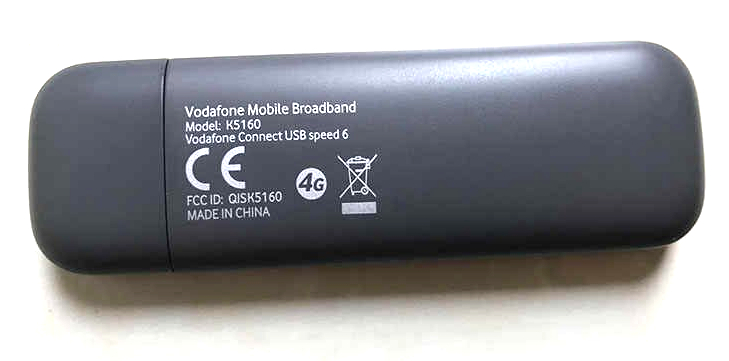 Модем Vodafone K5160 (Dark Grey) вигляд ззаду